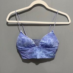 Medium blue tie dye bralette top